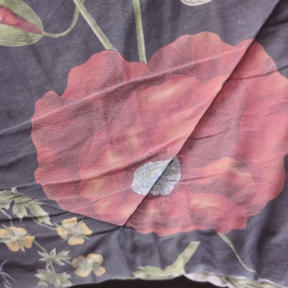 POTTERY BARN POPPY REVERSIBLE COMFORTER AND SHAM SET CALIFORNIA KING EUC LUXURY - Picture 3 of 9